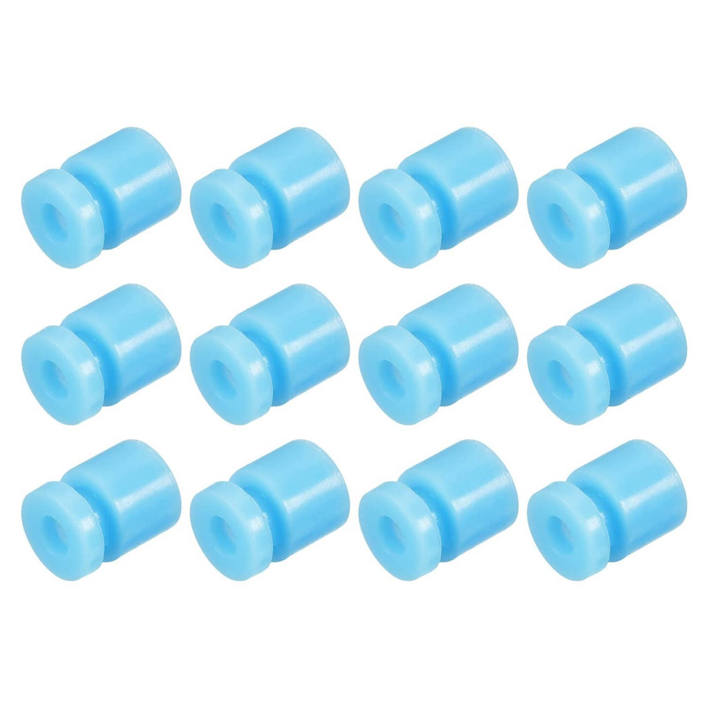 Light blue anti-vibration rubber mounts, set of 12 cylindrical pieces