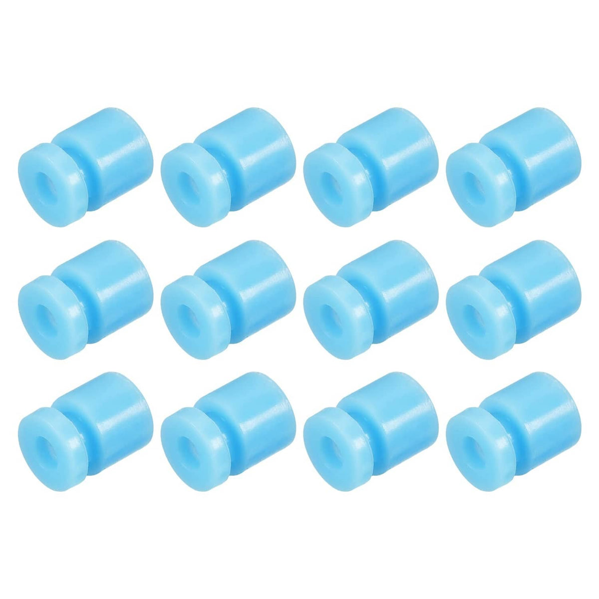 Light blue anti-vibration rubber mounts, set of 12 cylindrical pieces