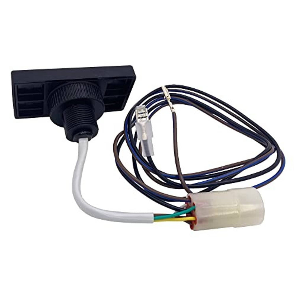 Tilt switch control panel with wiring harness; black switch body and connected cables