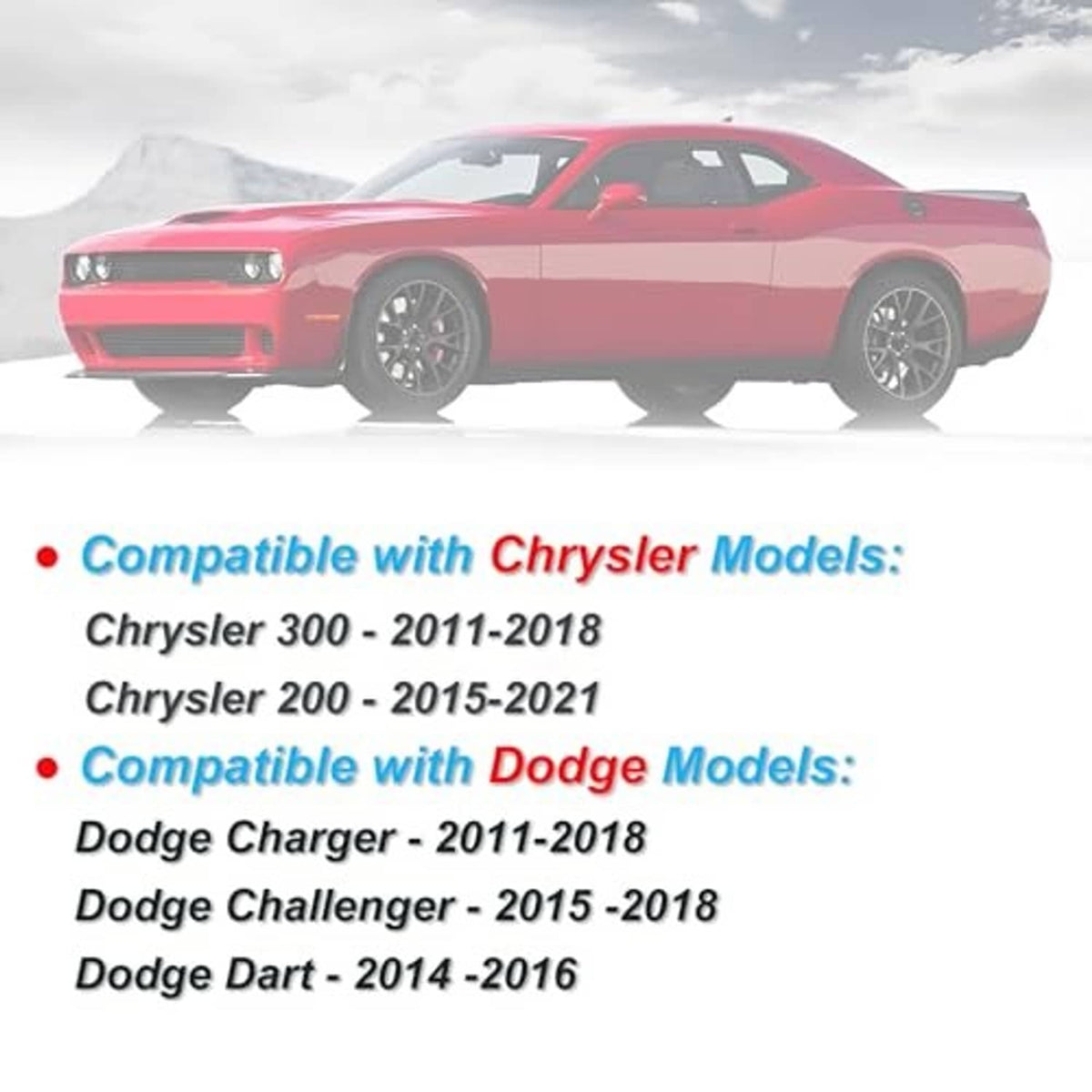 Compatibility list for Chrysler 300/200 and Dodge Charger/Challenger/Dart