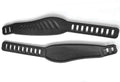 Black stationary bike pedal straps, pair with adjustable buckle holes