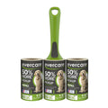 Evercare green lint roller with two all-purpose pickup refills for pet hair.