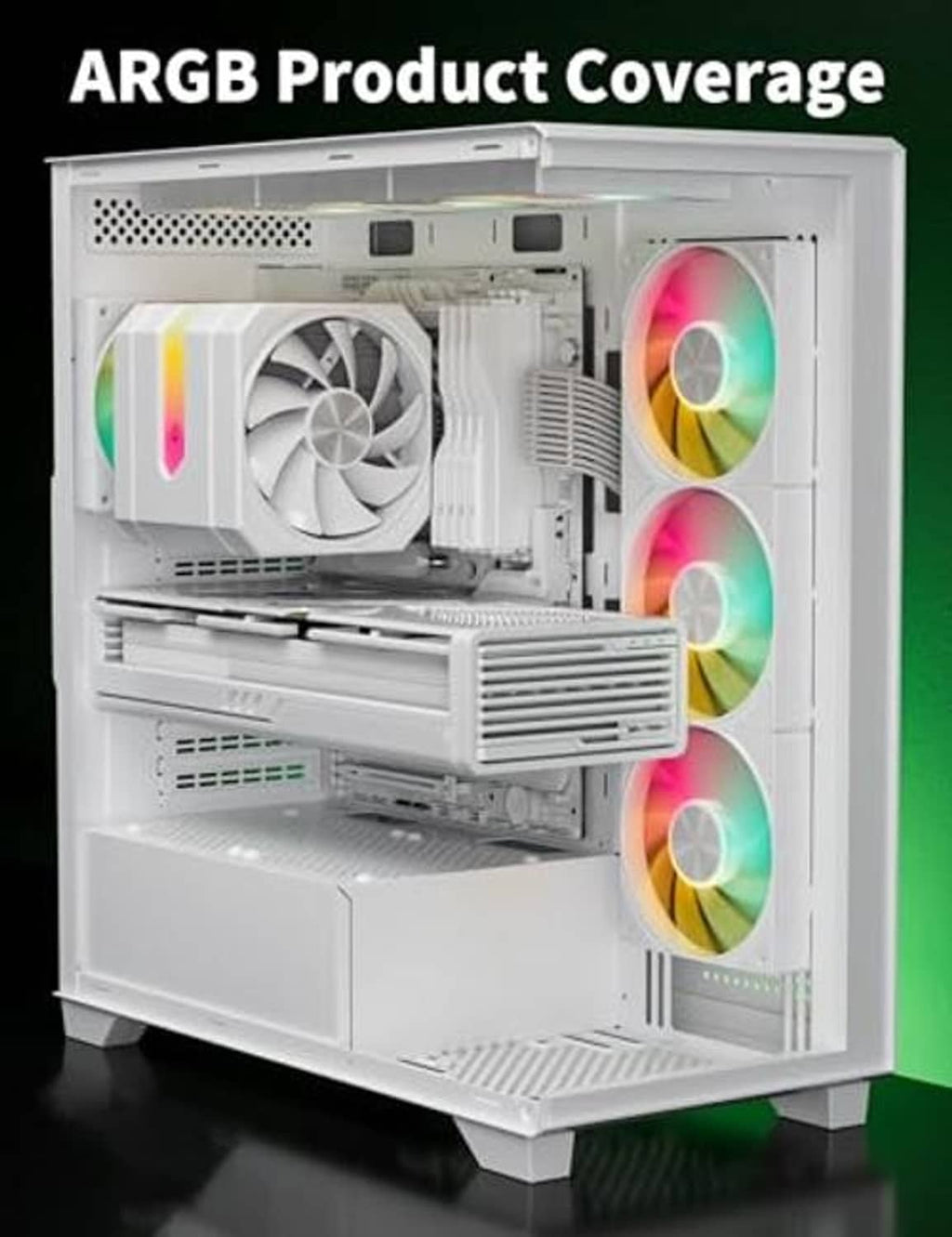 ARGB 3-pin splitter cable used to distribute power to multiple RGB fans