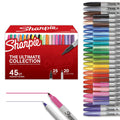 Sharpie 45-count ultra-fine permanent marker set, boxed with markers