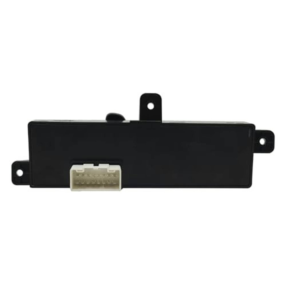 Black power seat switch with beige electrical connector and metal mounting tabs.