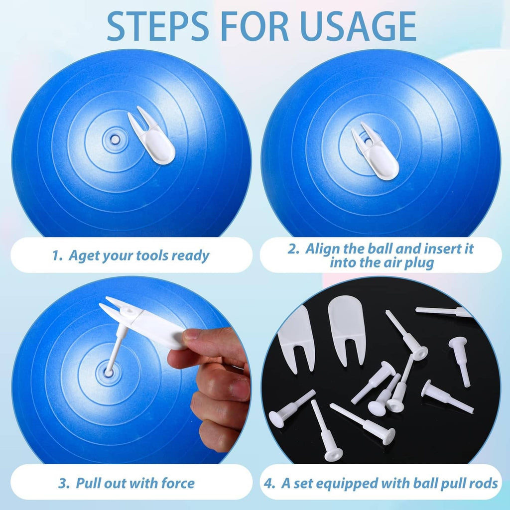 White air plug replacement kit parts for exercise ball inflation