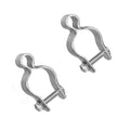 Galvanized fence gate post hinge bracket with mounting bolts, 2-pack.