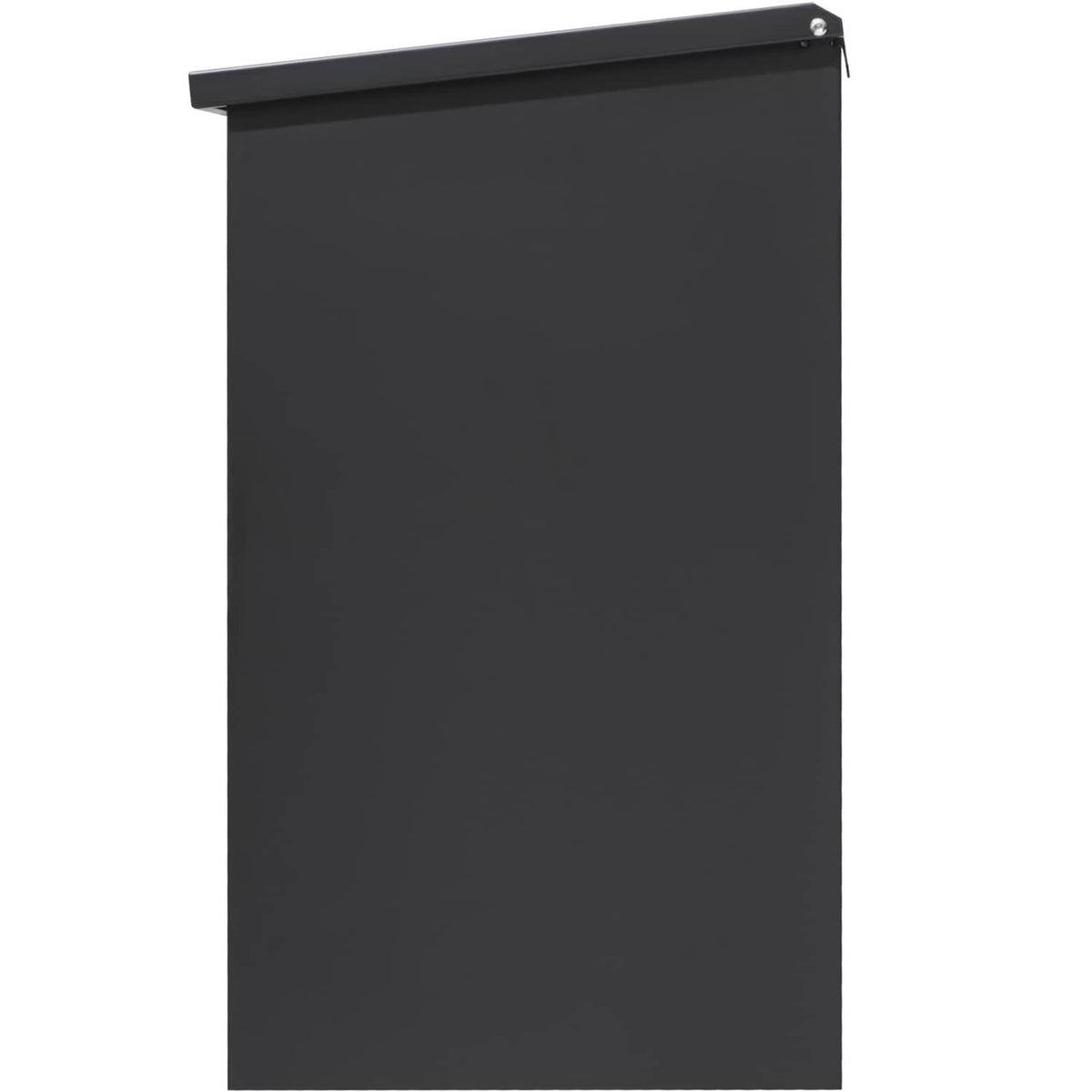 Outdoor galvanized steel mailbox with coded lock, front door panel in black