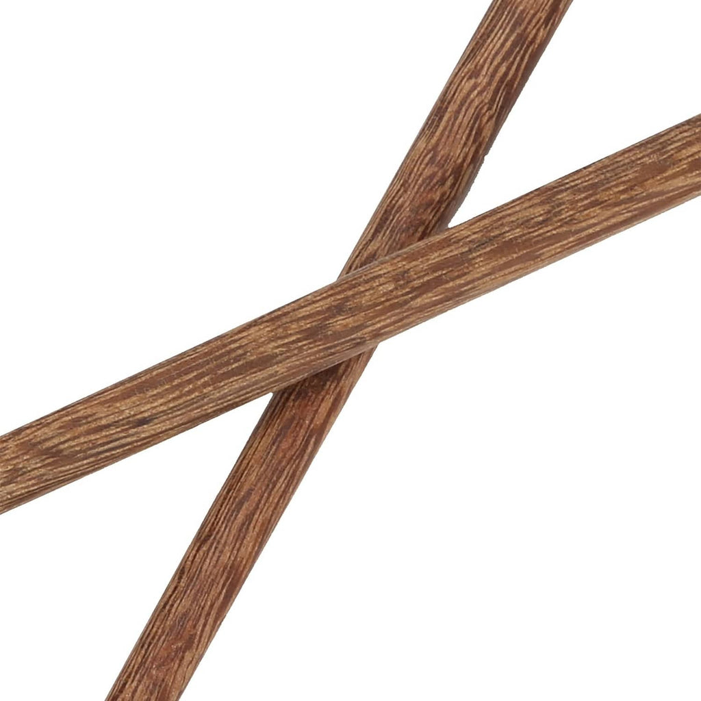 Tongue drum mallet set close-up of brown wooden handles
