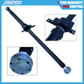Rear driveshaft prop shaft assembly with front hanger bracket and U-joint components