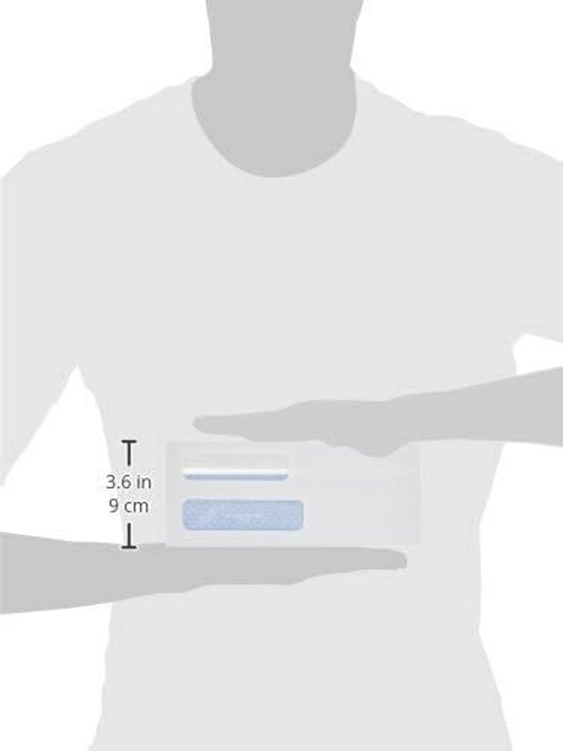 Security self-sealing envelope with double window, blue tape, light gray exterior