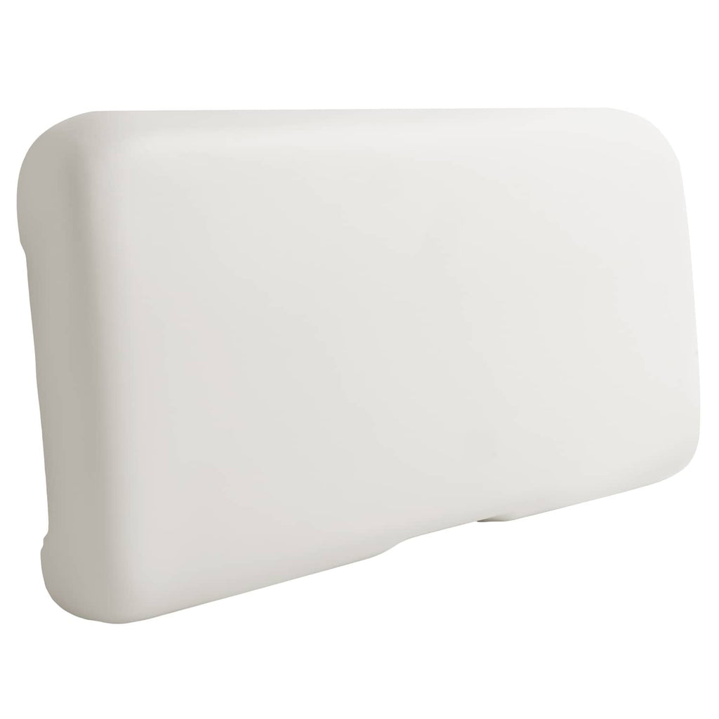 White front seat bottom cushion with molded side bolsters