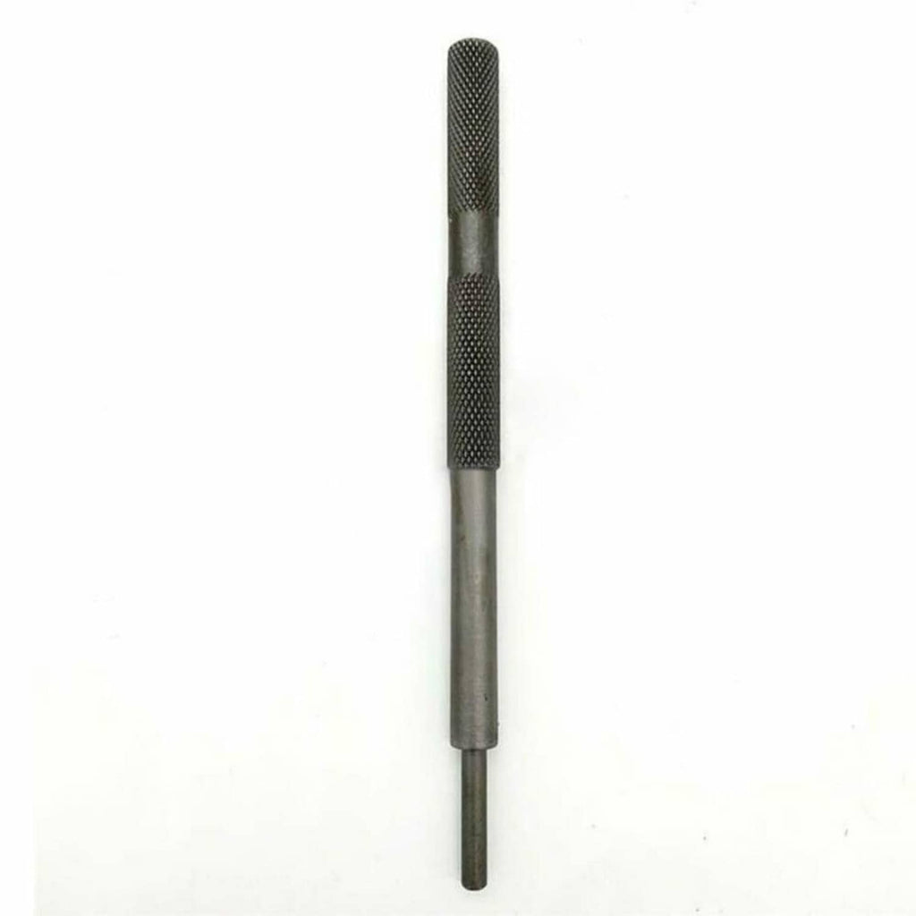 Engine valve guide tool with textured grip and narrow metal tip, dark finish