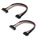 Slim SATA data power adapter cable with 22-pin male connectors and 13-pin SATA end