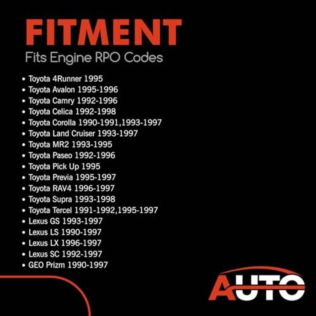Compatibility list graphic for throttle position sensor connector