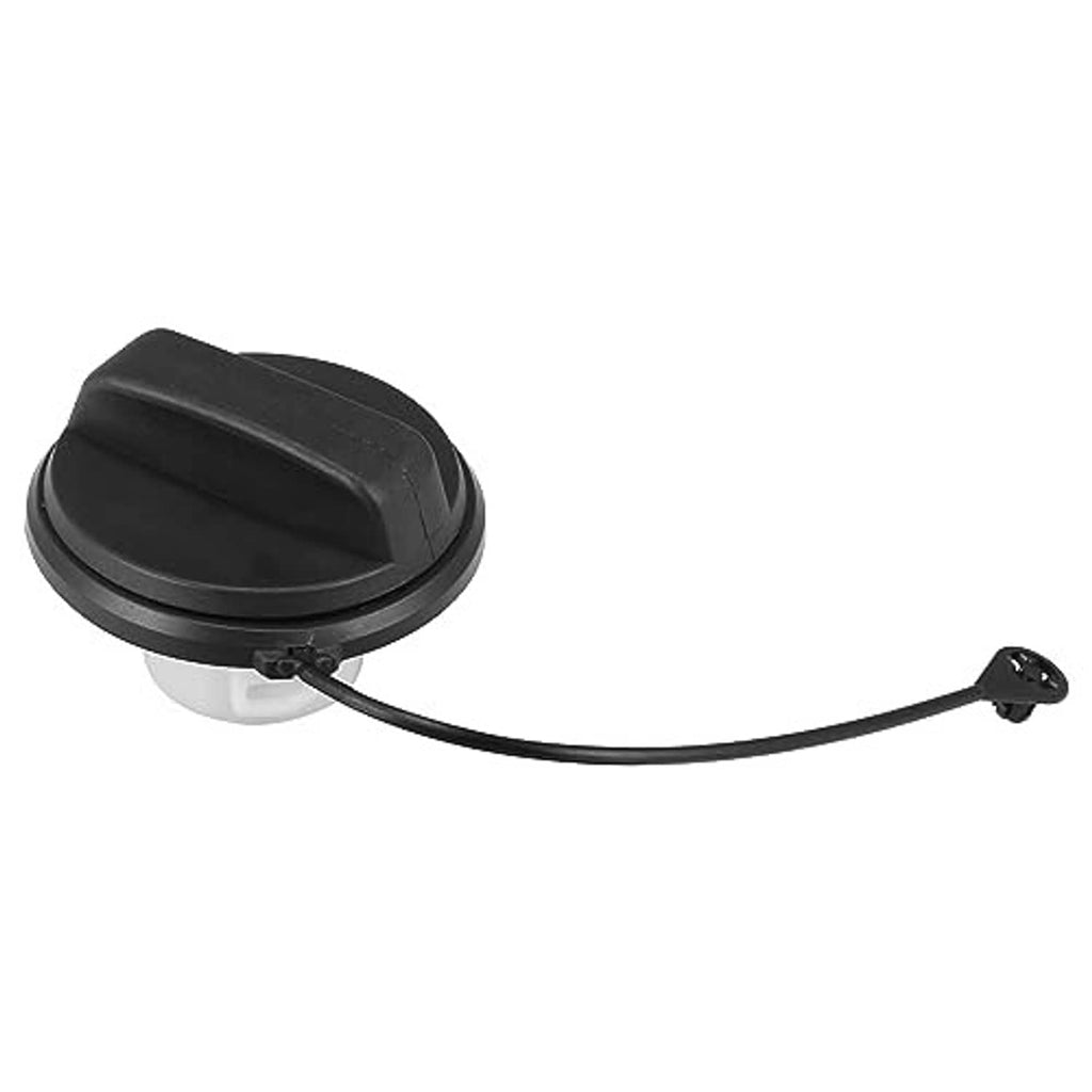Fuel tank cap cover with black lid and long cable, white base