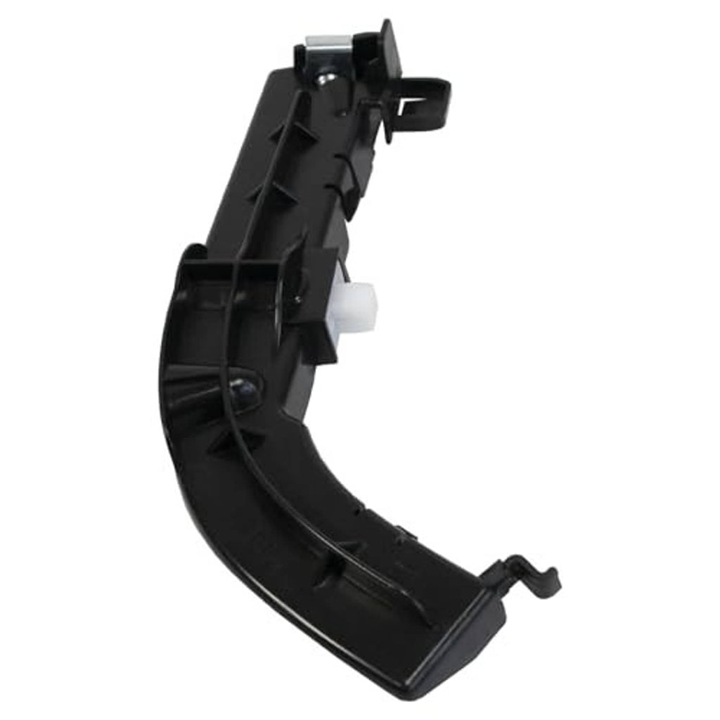 Single left front bumper support bracket, black plastic with silver metal mounting points.