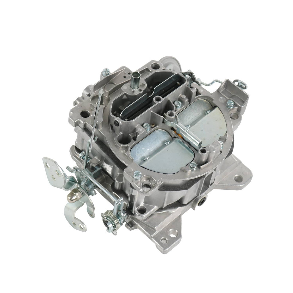 Carburetor body with dual fuel bowls and visible mounting brackets and ports