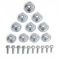 Skid plate washer bolts set with galvanized round washers and hex-head bolts