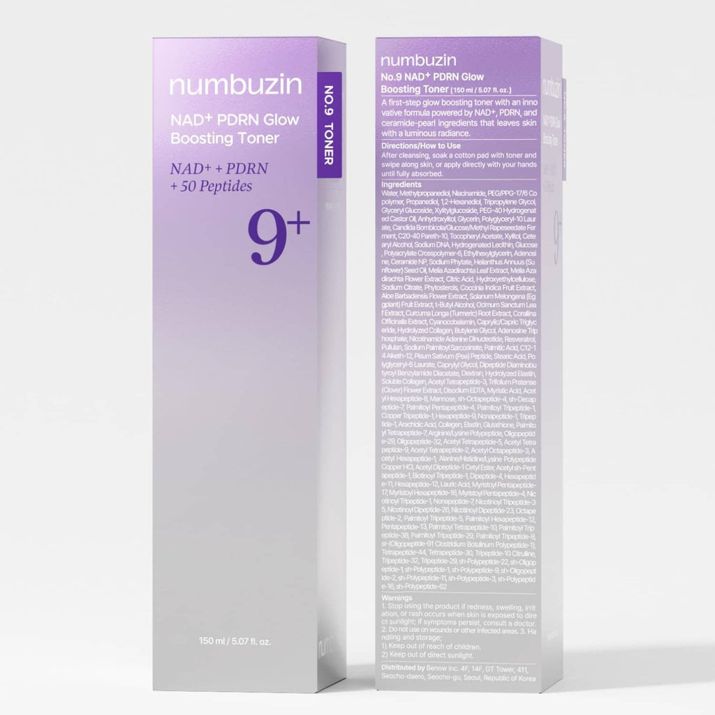 Purple toner box and back panel package for Numbuzin No.9