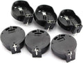 CR2032 2-pin DIP coin cell battery holders, set of 10, black plastic