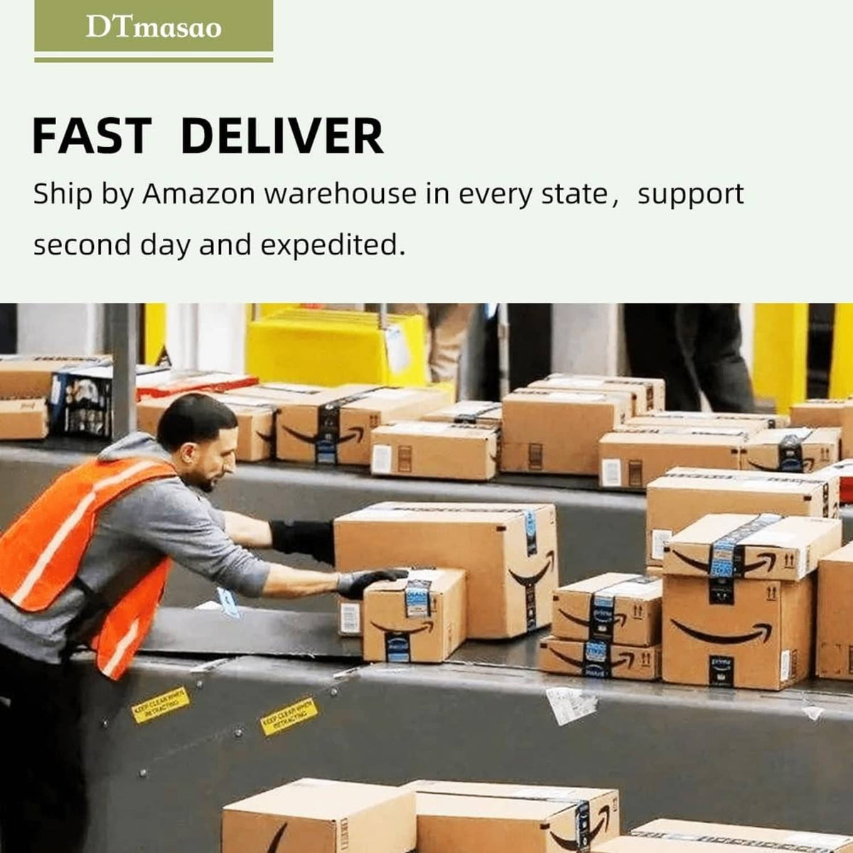 Warehouse delivery with a worker moving boxed shipments