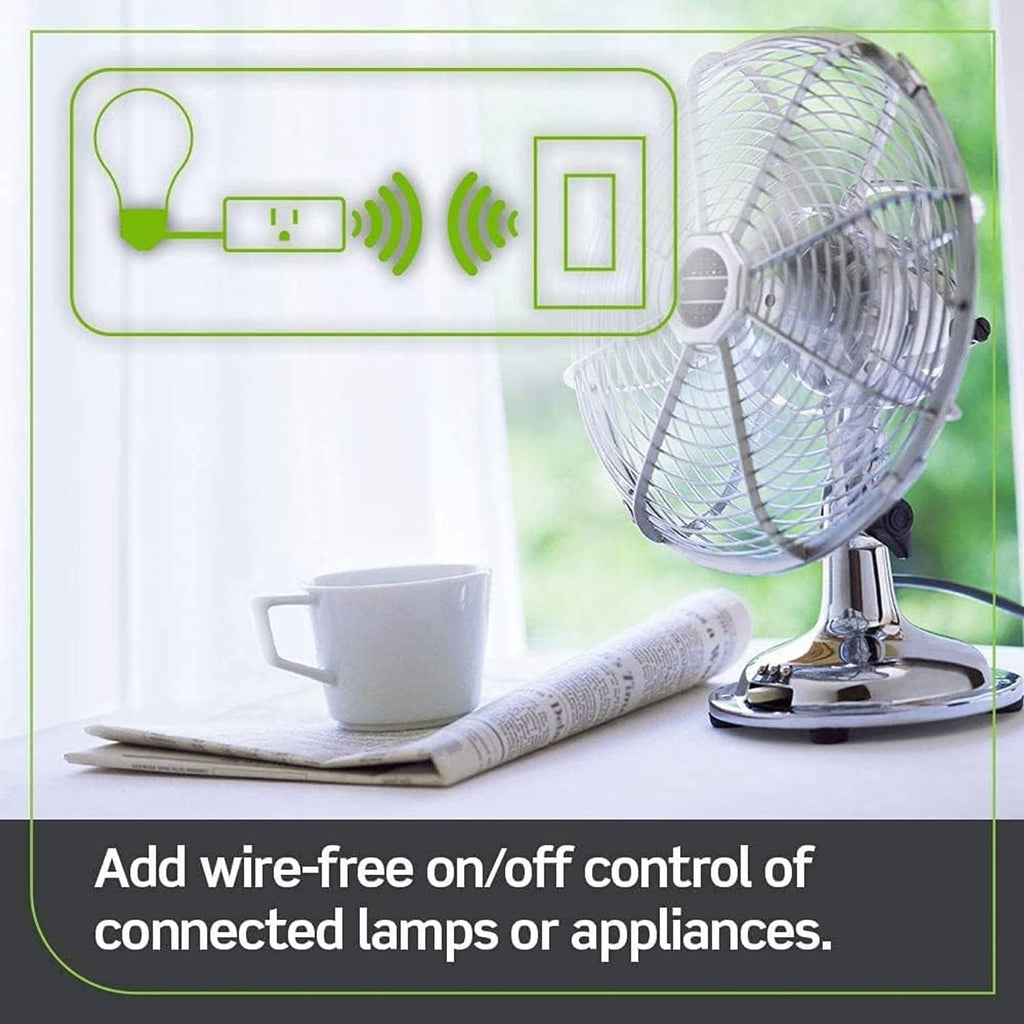 White smart switch companion with wireless control icon graphics for connected devices