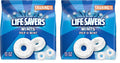 Lifesavers Pep O Mint hard candy sharing bag, two-pack shown front view.