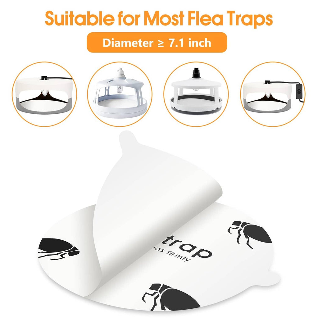 Round sticky pad refills, 7.1 inch diameter, fit most flea trap models