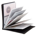 Ai-dee RFID-blocking leather wallet, open with multiple card slots visible
