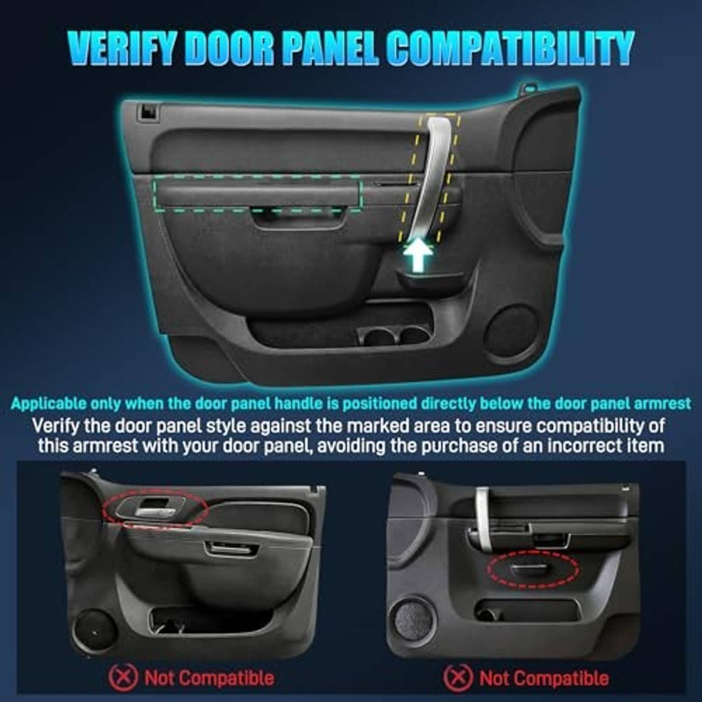 Driver-side armrest handle with inside door panel diagram showing mounting position