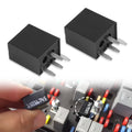 2-pack black headlight relay modules with metal blade terminals