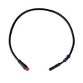 Black 2-pin brake sensor wire with red tip and blue-striped connector plug