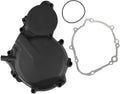 Black aluminum engine stator cover with gasket and O-ring