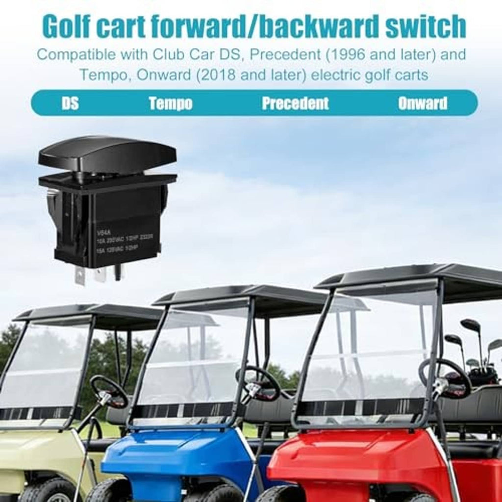 Electric golf cart forward/reverse switch module shown above electric golf carts