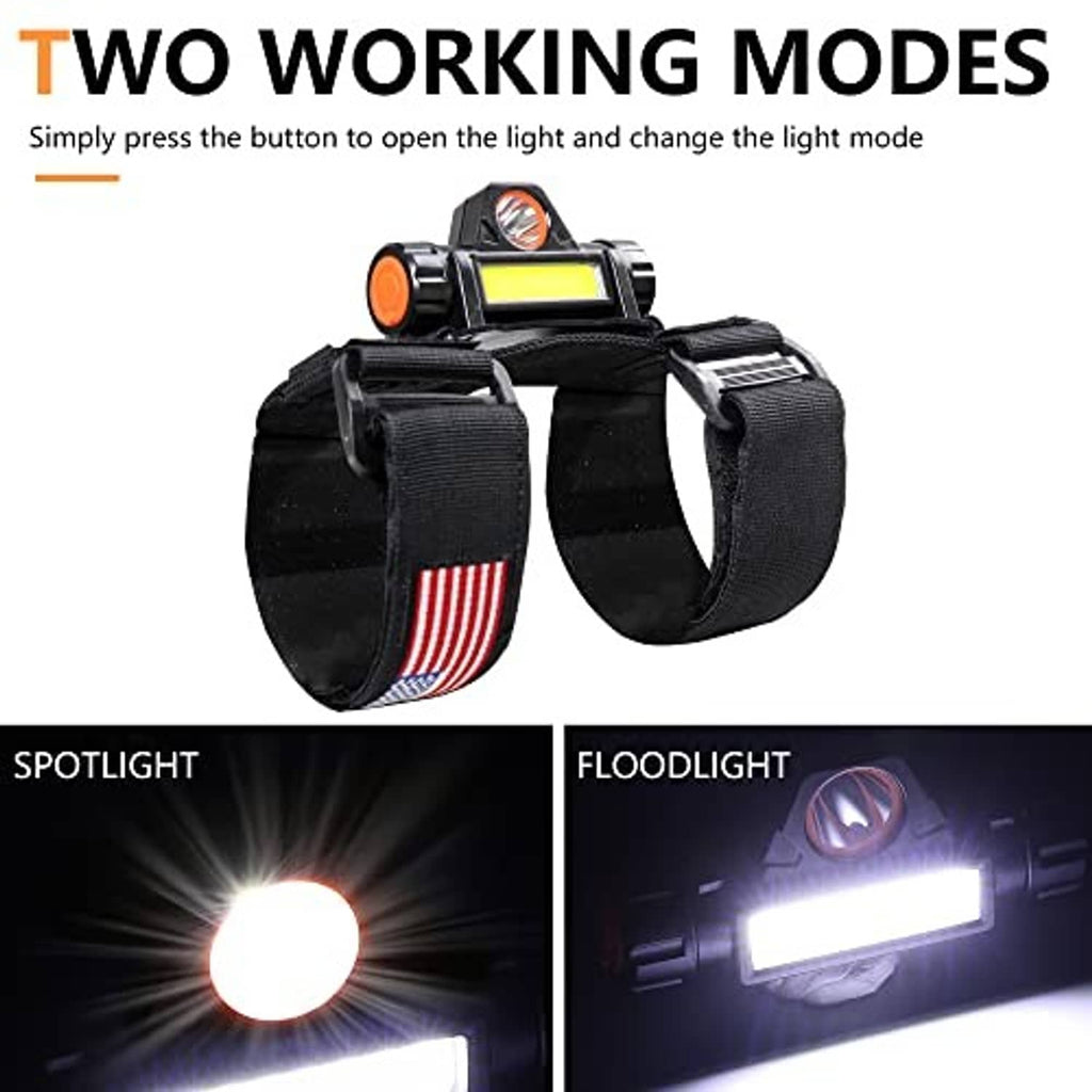 UTV roll bar dome light pair demonstrating spotlight and floodlight modes with white beams
