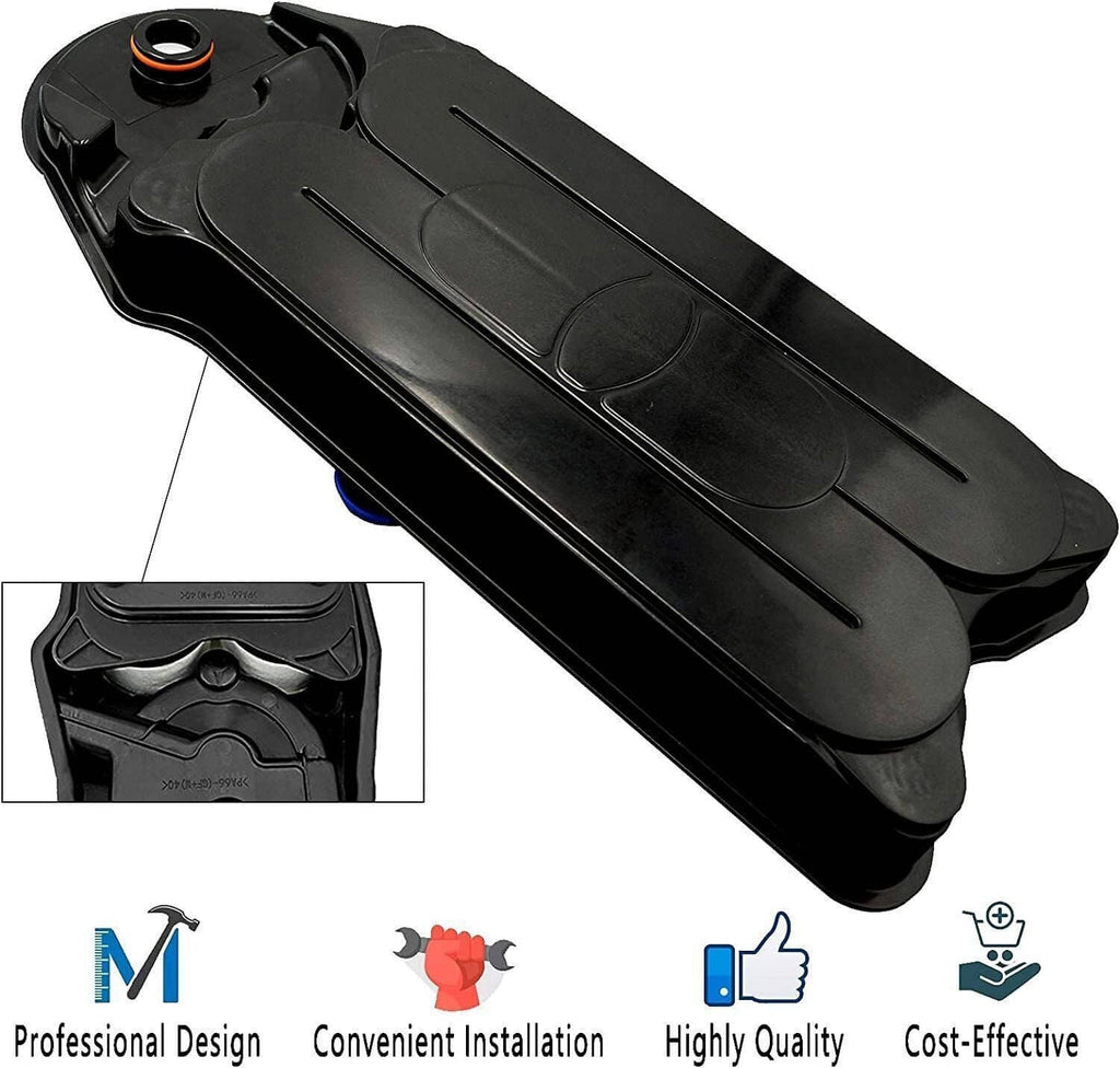Black engine crankcase ventilation filter breather with molded cover and inlet opening