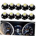 10-pack LED wedge bulbs with white lens, black base, T4.7 replacement panels
