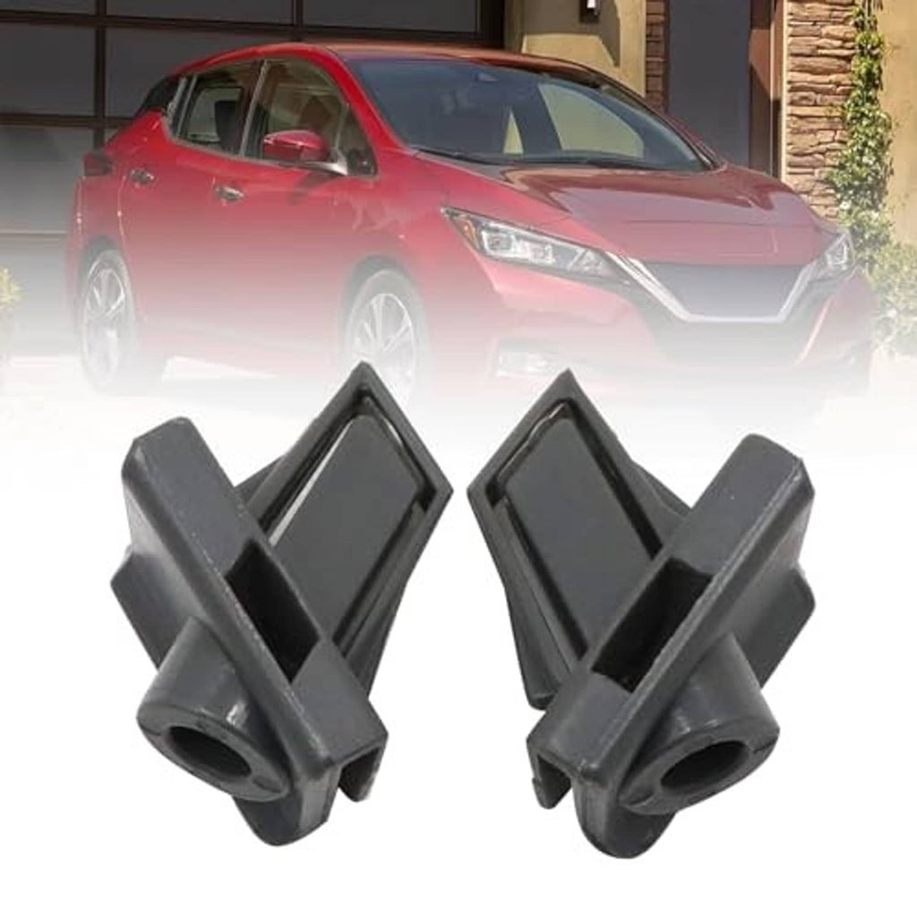 Bumper to fender bracket retainer clips, dark gray plastic, pair of matching left/right parts