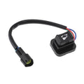 3-pin boat trim & tilt switch with wiring harness, black rocker button cover