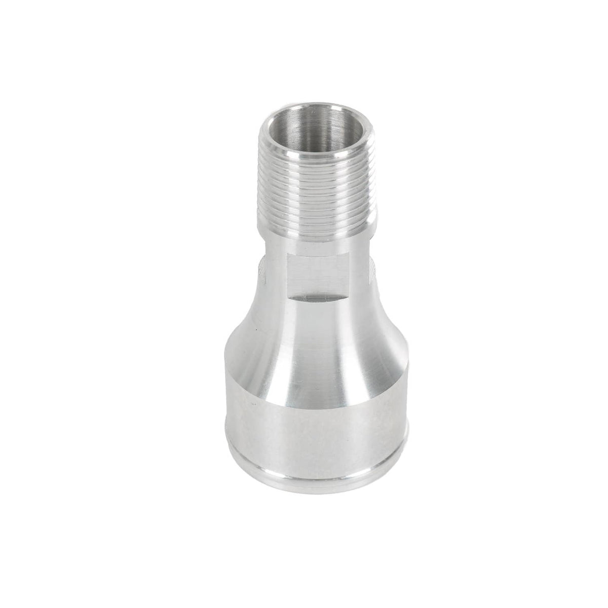 Silver threaded water pump outlet adapter fitting
