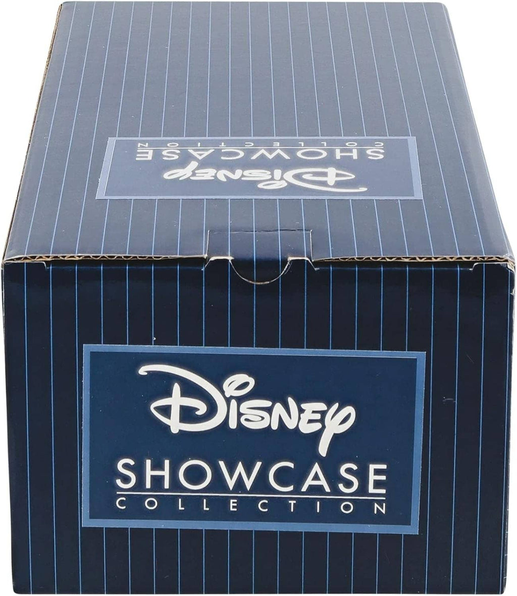 Disney Showcase box top with branded label and blue pinstripe pattern