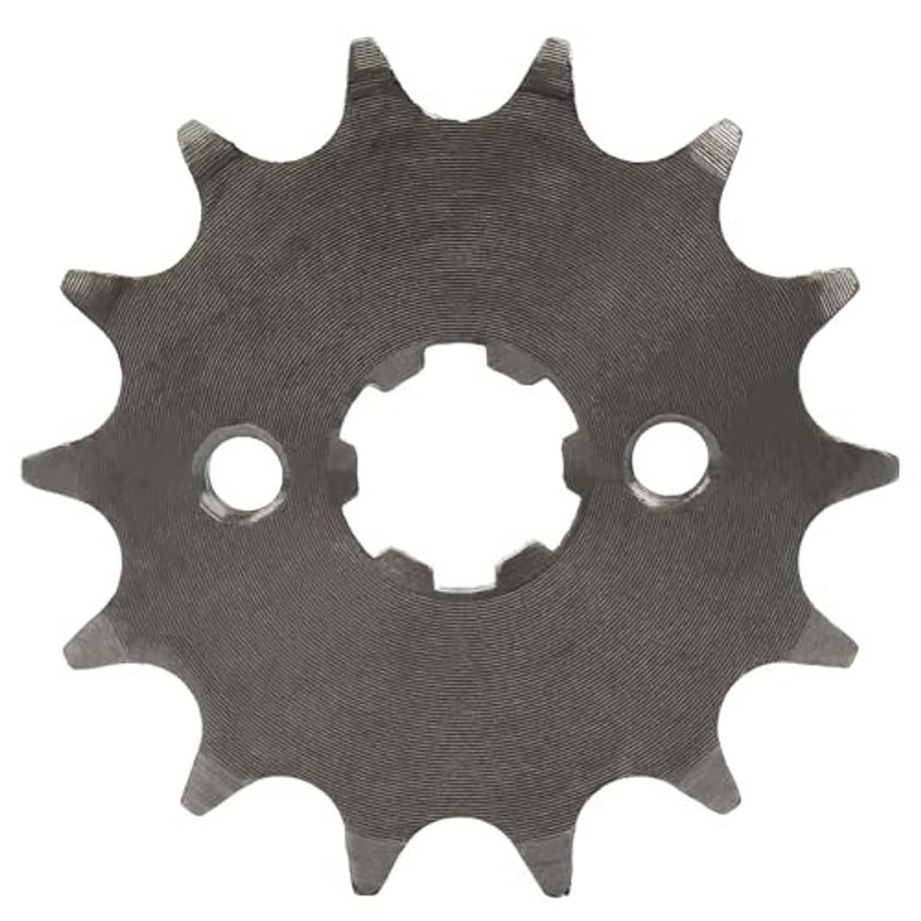 Gray 428-14T front sprocket with two mounting holes
