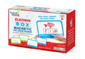 Magnetic dry-erase Elkonin Boxes set in white retail box packaging