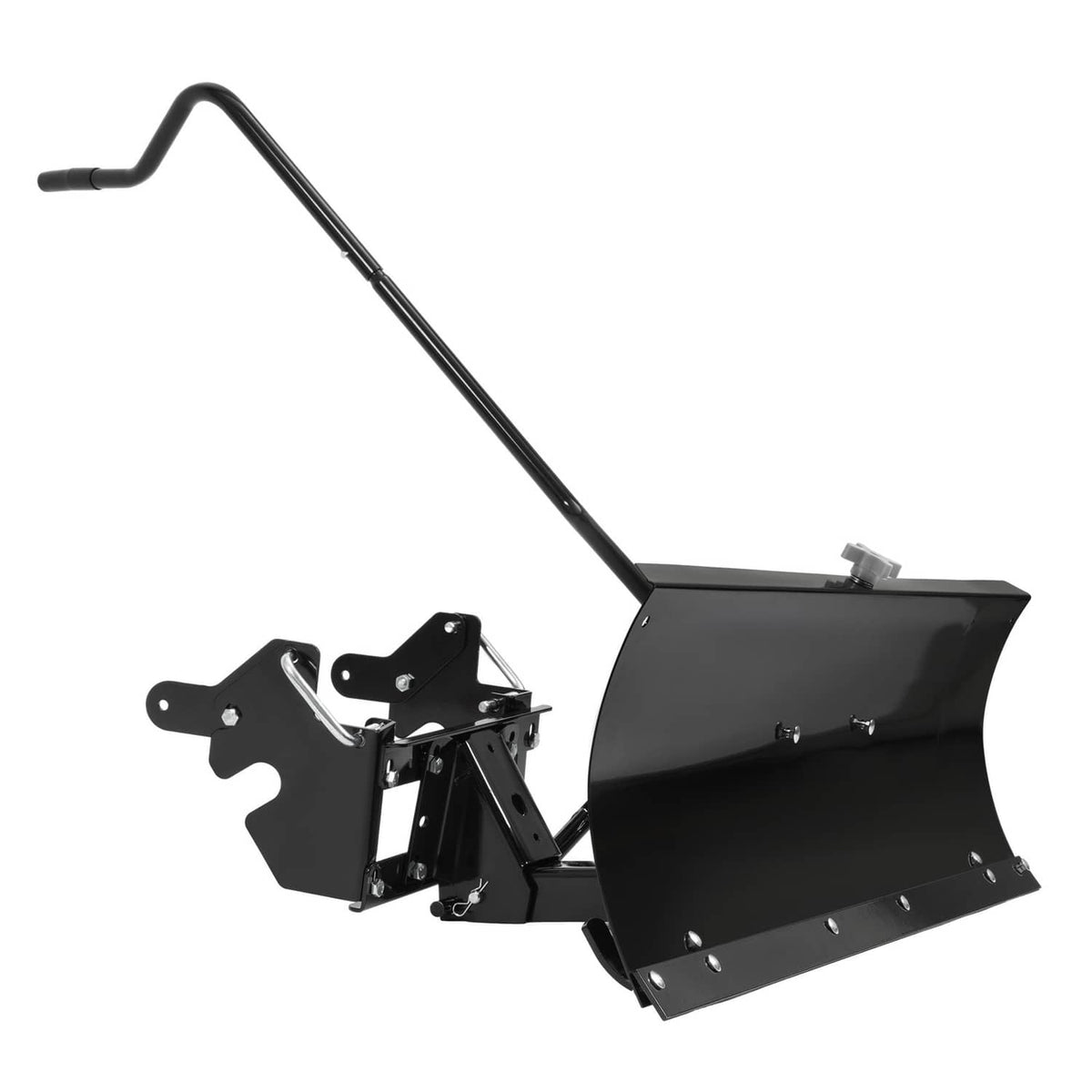 46-inch snow blade plow attachment with black steel blade and mounting bracket