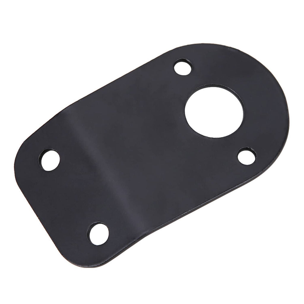 Motorcycle license plate mounting bracket, black plate with large center opening