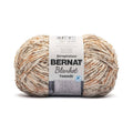 Bernat Blanket tweeds yarn skein in cream, tan, and brown flecks