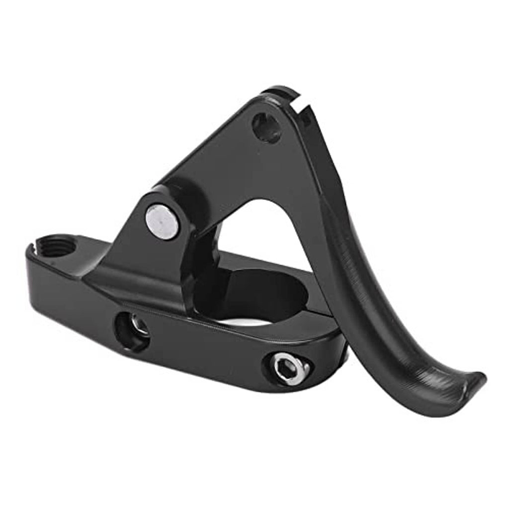 Black jet ski throttle finger lever with curved finger grip and mounting hardware