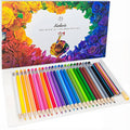 Multicolor mechanical colored pencils with neatly aligned tips in an open box