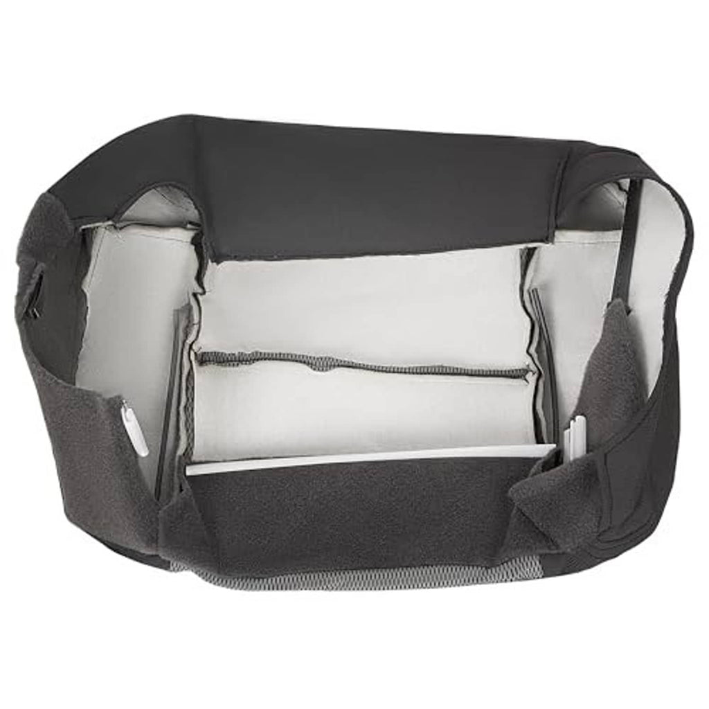 Driver-side bottom seat cover showing inner padding and light gray mesh backing